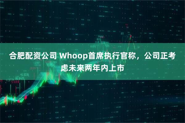合肥配资公司 Whoop首席执行官称，公司正考虑未来两年内上市